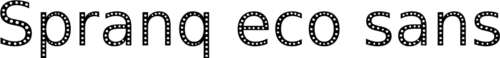 Font ecologico Spranq Eco Sans